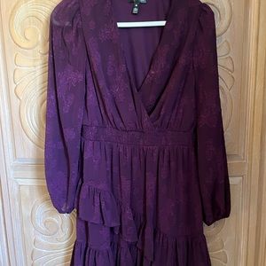 AQUA BRAND from Bloomingdale’s wine color Women's Dress